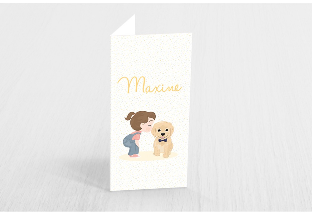 Meisje met lieve hond Meisje met lieve hond